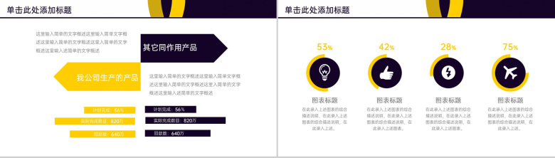 黑黄商务企业年终述职汇报项目工作计划PPT模板-5