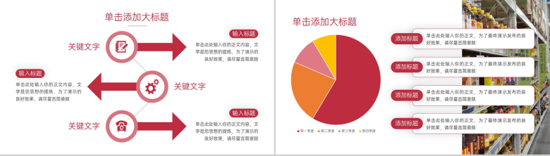 红色商务超市工作汇报营业情况总结演讲PPT模板-3