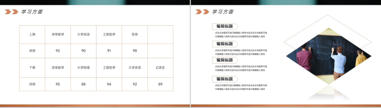 简约风土黄国家奖学金答辩个人介绍荣誉展示PPT模板-7