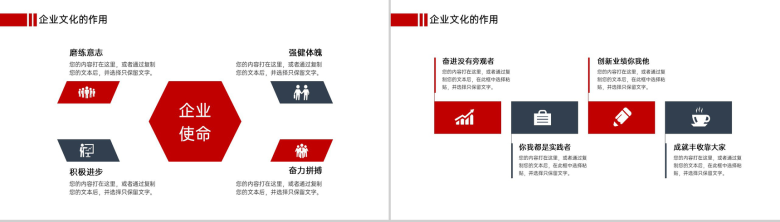 红色商务风企业文化宣传核心价值观展示PPT模板-8