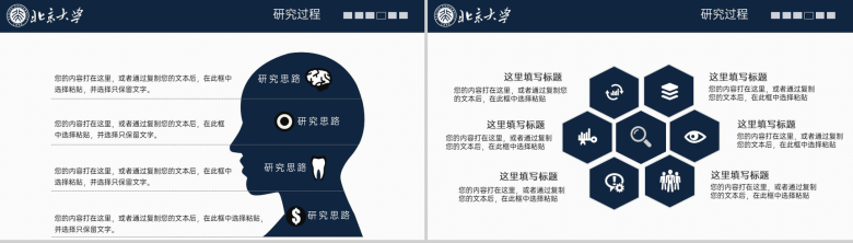 蓝色简约风北京大学毕业论文答辩课题综述PPT模板-13