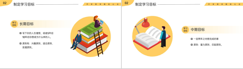 简约风中学生秋季开学家长会新学期新计划PPT模板-5