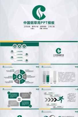 动态中国烟草局新年计划PPT模板