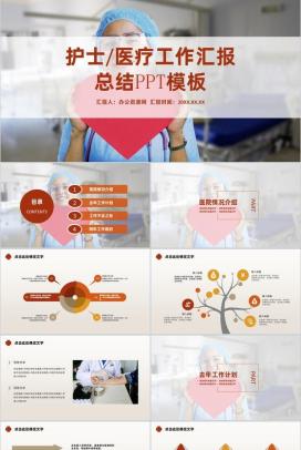 白色商务风格20XX年医疗工作汇报总结格式范文工作汇报要点PPT模板