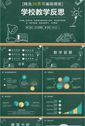 数学教师教学教案设计反思听课评课结果汇报PPT模板