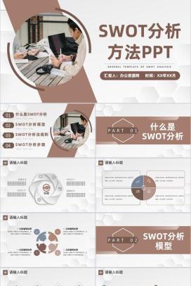 企业员工职业规划分析SWOT分析模型方法通用PPT模板