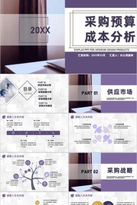 公司年度采购预算成本分析采购战略计划制定PPT模板