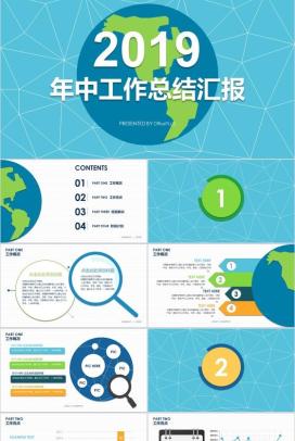 小清新时尚杂志风商务转正述职报告年中工作总结汇报PPT模板