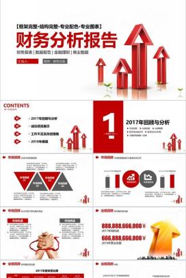 金融财务分析报告财务报表PPT模板