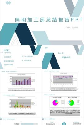 可意照明企业加工部年终总结报告PPT模板