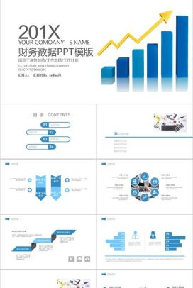 年度财务数据汇报工作总结PPT模版