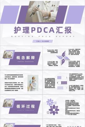 医院医疗护理PDCA品管圈案例汇报医护人员护理输液应用PPT模板