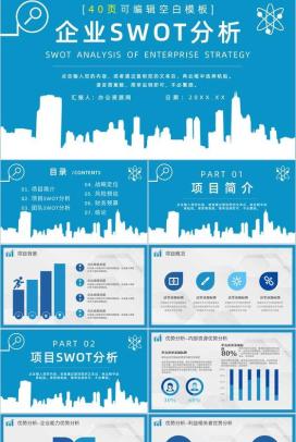 市场战略分析SWOT项目案例分析梳理知识培训讲座通用PPT模板