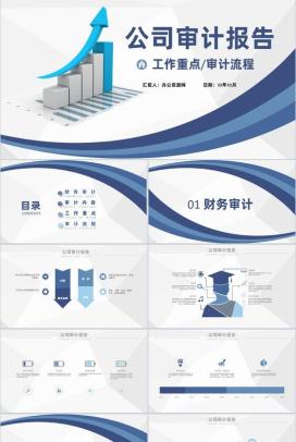 上市公司财务部审计项目工作总结年度总结工作汇报PPT模板