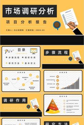 行业市场调研竞争分析部门员工调研报告整理汇报通用PPT模板