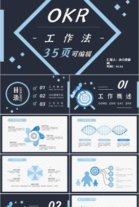 员工目标设定与沟通OKR工作管理法企业培训动态PPT模板