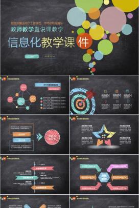 教师教学暨说课教学信息话教学PPT模板