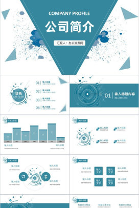 金融公司简介说明项目情况总结汇报产品推广宣讲方案PPT模板