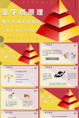 企业培训巴巴拉明托《金字塔原理》心得体会逻辑推理程序PPT模板