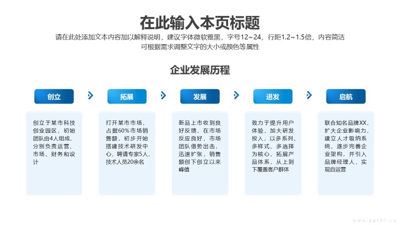 五项内容版式